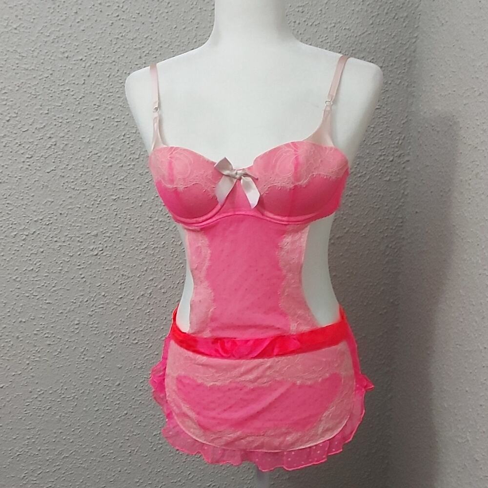 Victoria Secret Sexy Little Things Bustier and Panty Set 34B Bridal Maidcore